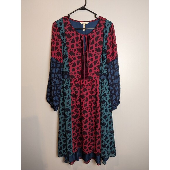 Matilda Jane Women's Multi-color Hi Lo A Little Party Dress #28690D Size S Sheer - Picture 1 of 13